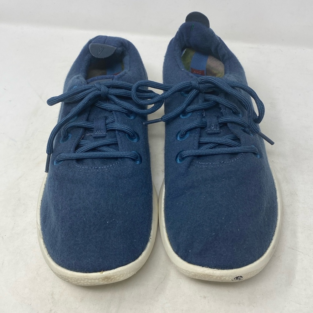 Allbirds Merino Wool Runners Mizziles in Hazy Indigo and Natural White